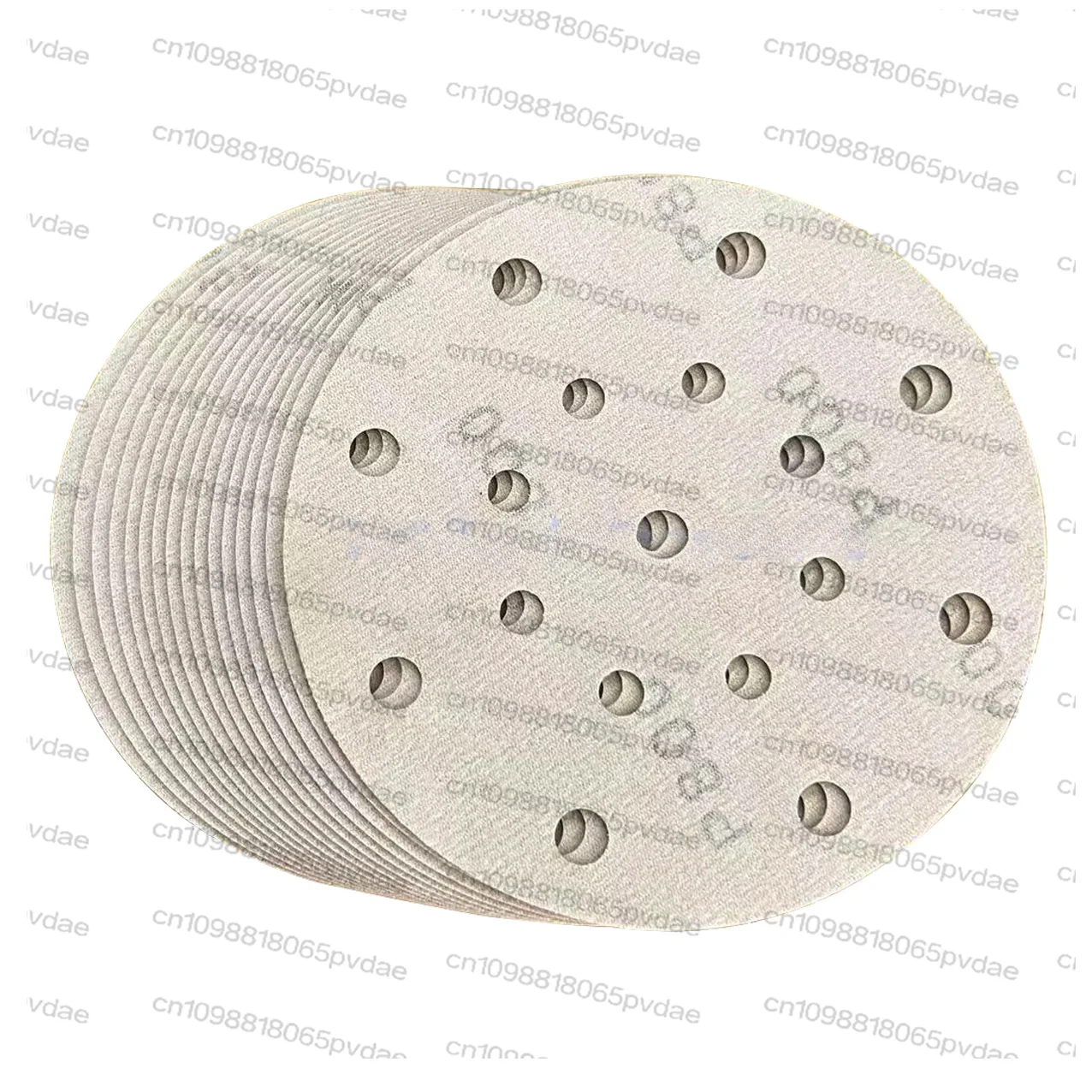 6 Inch 17 Hole Glod Sanding Disc 40-800 Assorted Grits Random Orbit Round Flocking Sandpaper for Automotive Paint Metal