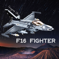 Get Your Own F16 Fighter with 521pcs - Military Series Model Building Blocks Kit - Perfect Gift For Christmas Thanksgiving