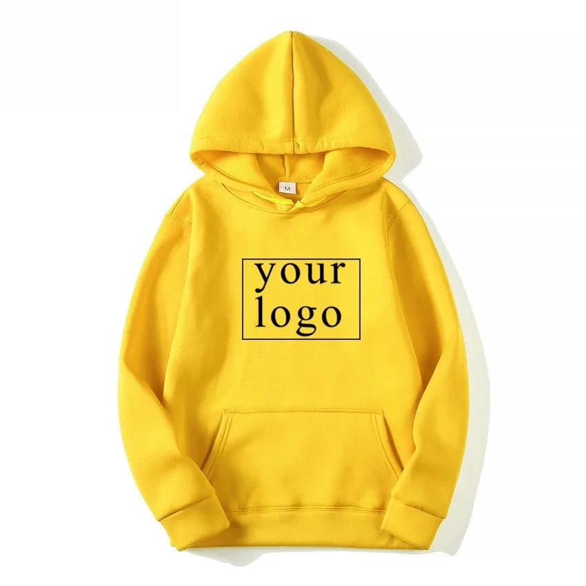 Twój własny projekt Logo marki / obraz Spersonalizowane niestandardowe wszędzie Mężczyźni Kobiety DIY Bluzy z kapturem Bluza Casual Hoody Fashion New