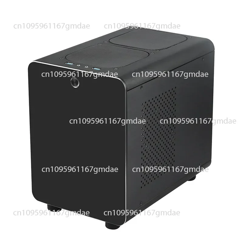 Q1 colorful all-aluminum alloy water-cooled ITX mini desktop computer small chassis, factory direct sales