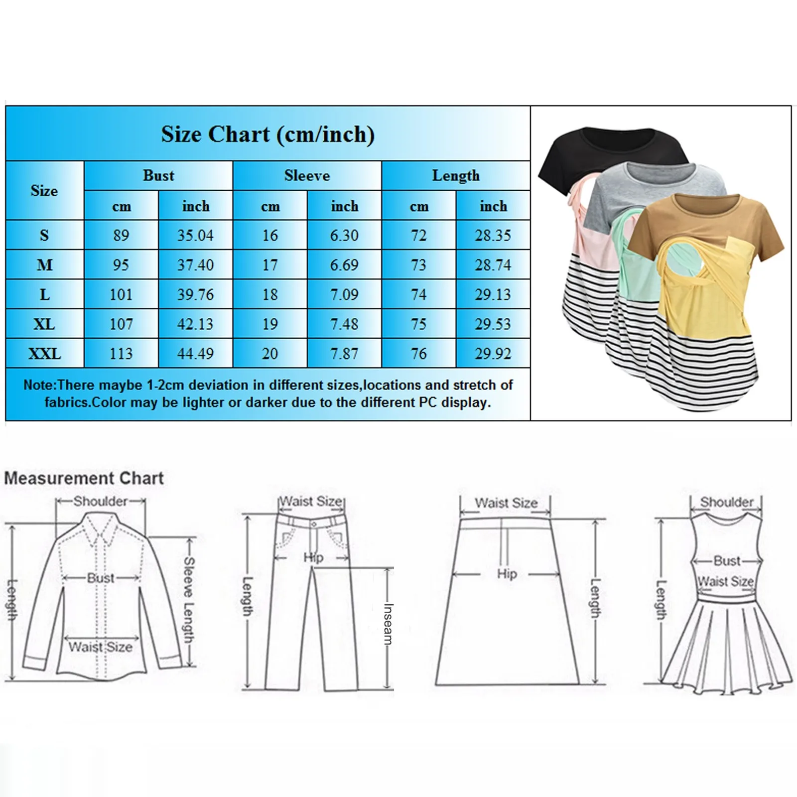 Neue Mutterschaft Kleidung Casual Tops Stillen Für Stillen T Shirt Gestreiften Druck Frauen Mutterschaft Kurzarm Mutterschaft Bluse – Detail 1