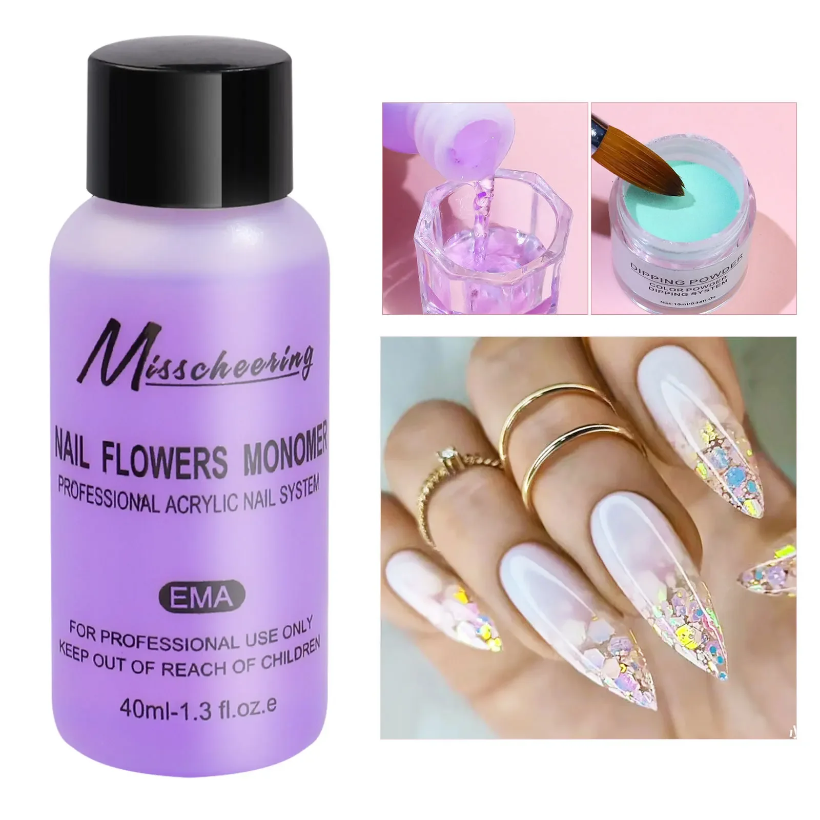 40ml Ema Acryl flüssiges Monomer für Nail Art Carving Extension Tauchen Nagel Gel Entferner Kristall flüssige Maniküre Werkzeuge