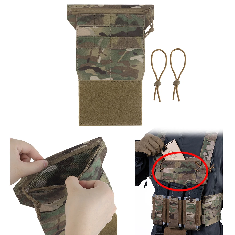 戦術用チェストハンギングマネジメントパネル（収納用インナーポケット付き）、パネルにはmシステムの各種戦術装備を装着可能