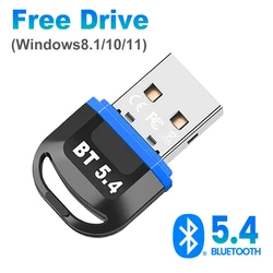 PC용 블루투스 어댑터, USB 블루투스 5.4, 5.3 동글 블루투스 리시버, 스피커 무선 마우스 키보드 오디오 송신기