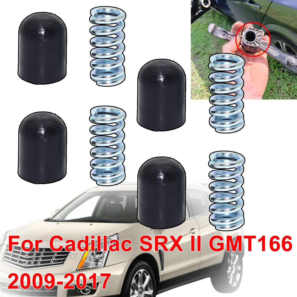 

For 2 Door Car Door Check Strap Limiter Repair Kit Stopper Damping Clips Spring For Cadillac SRX II GMT166 2009 2010 2012-2017