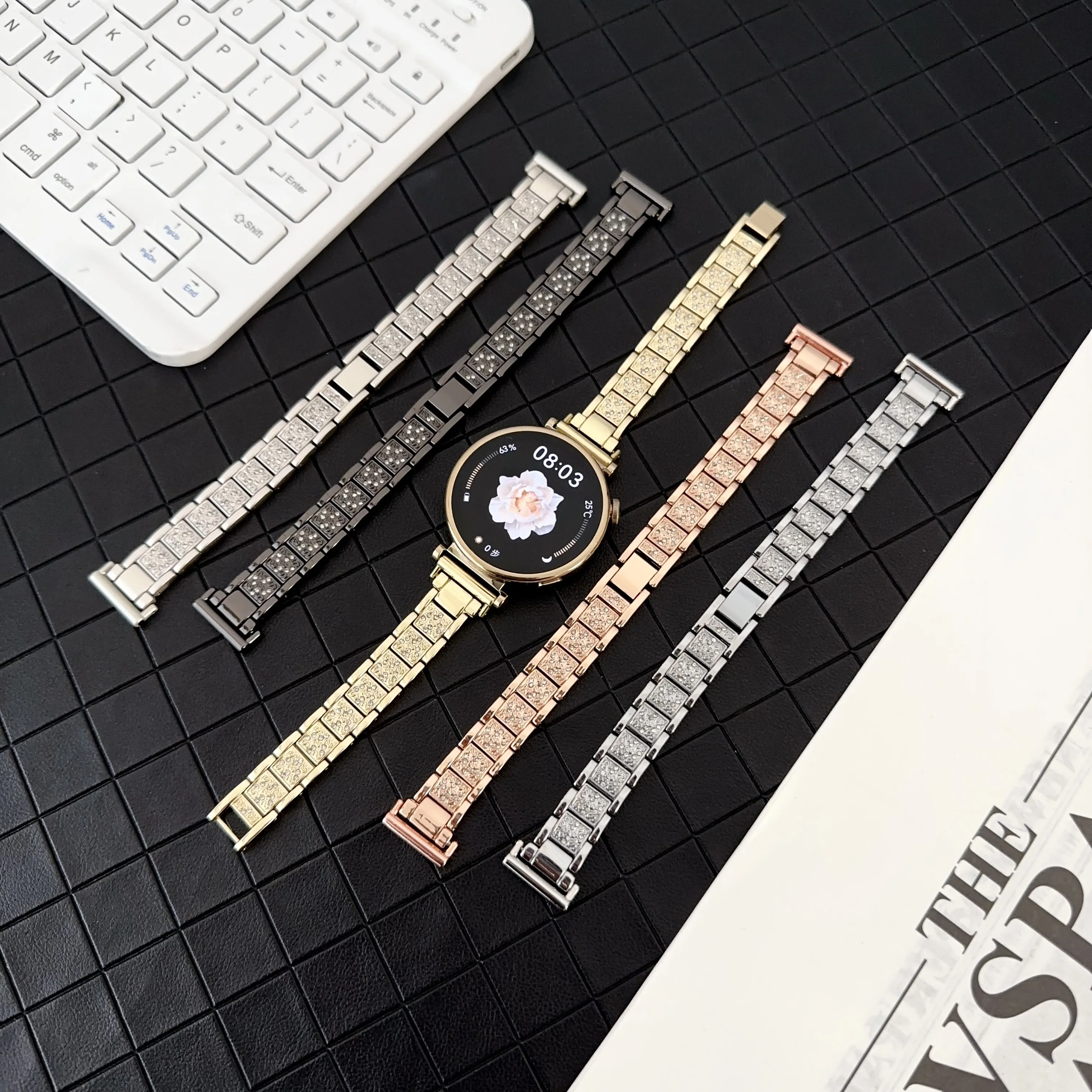 18mm 20mm 22MM Small waistband Stainless Steel wristband Suitable for Huawei Watch GT4  41mm 46mm Smartwatch for women girl lady