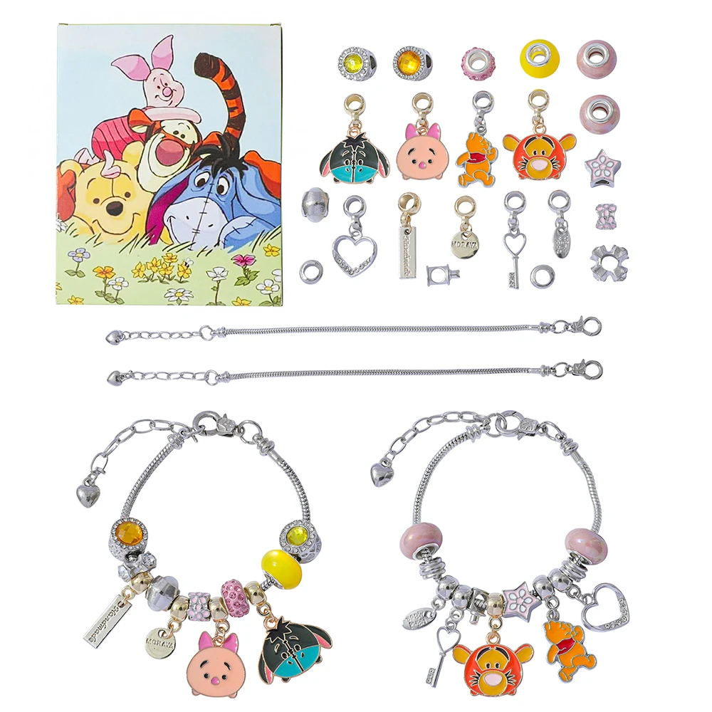 Disney schattige cartoon Winnie de Poeh serie hanger DIY kralen armband blinde box set - handgemaakte ambachtelijke speelgoed cadeau voor meisjes