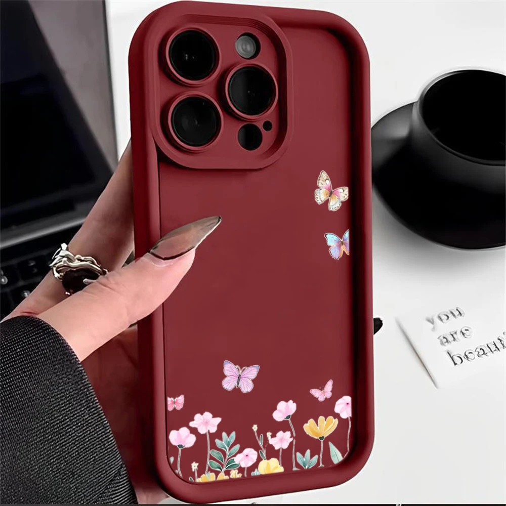 Мягкий ТПУ телефон Angel Eye для infinix Hot 20 30 Play 30i 40i Note 30 40 Pro Smart 5 6 7 8 SS55, маленький свежий цветок, бабочка