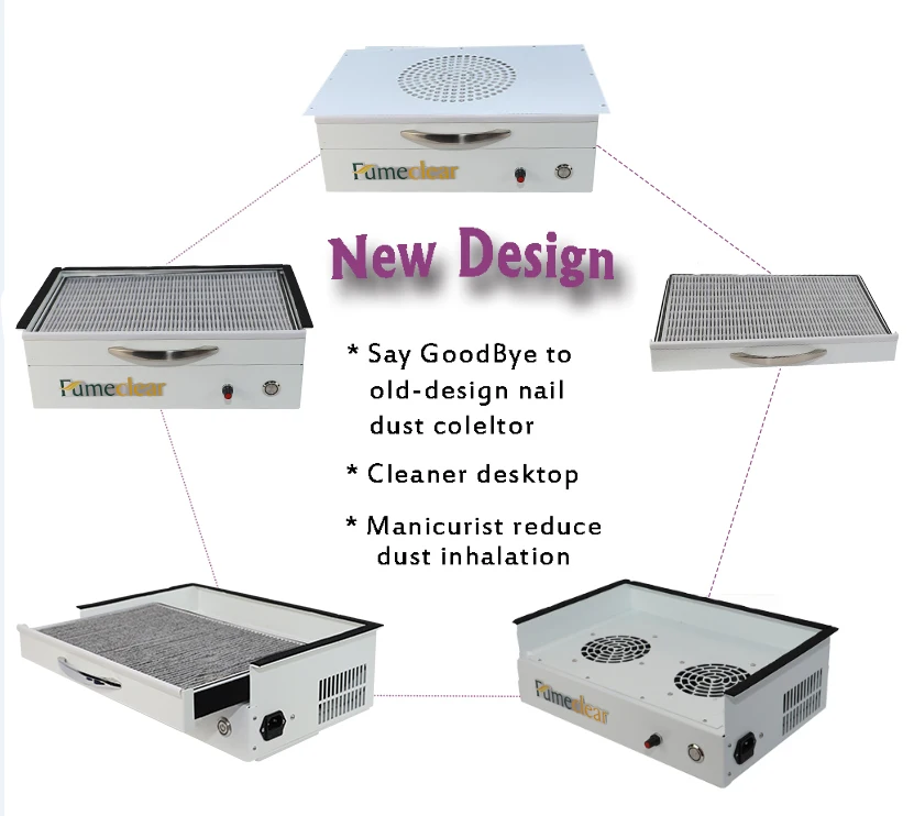 

Factory Sale Nail Salon Dust Collector Fume Extractor Filter Triple Filtration Purification 180w High Efficiency Fume Extractor