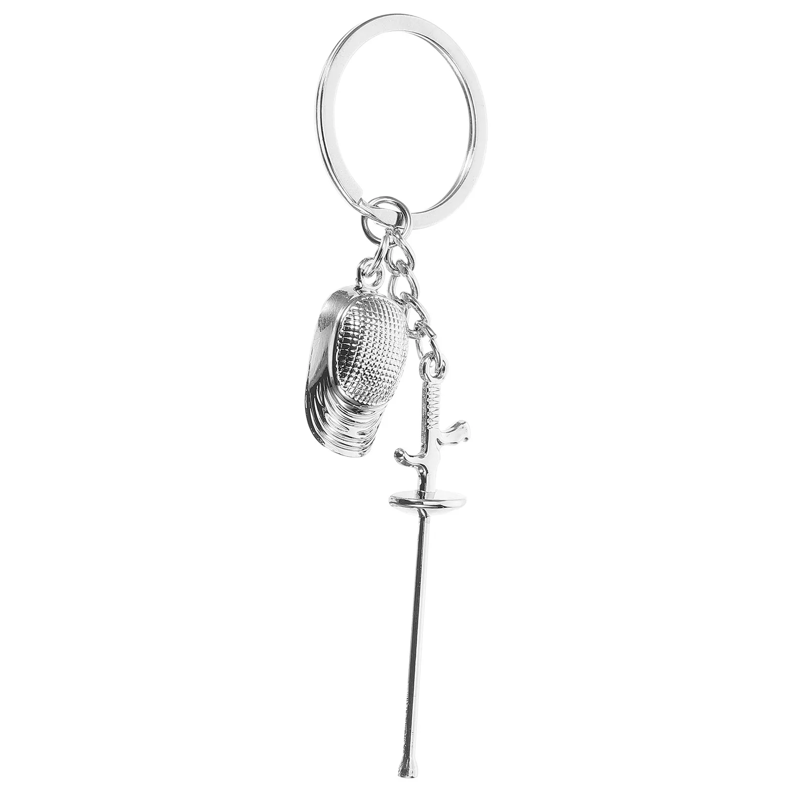 

Fencing Keychain Metal Small Keychains Decorative Zinc Alloy Portable Fencing Pendant Gifts Women Key Rings Sword Team Sports