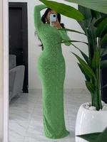 Weird Puss Irregular Patchwork Dress Women o-Neck Full Sleeve Robe Autumn Trend Casual Skinny Stretch Elegant Solid Long Bodycon 5