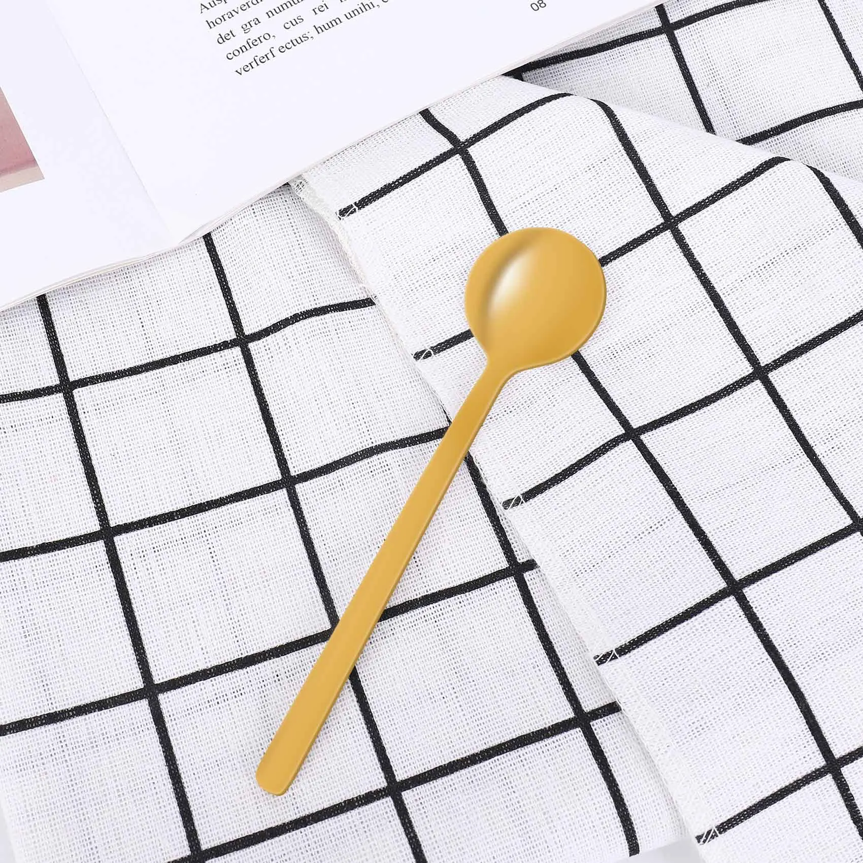 

4 шт./компл. круглая кофейная ложка, 12 шт./компл., круглая кофейная ложка из нержавеющей стали, мини-чайные ложки, сахарная десертная ложка, ледяной крем