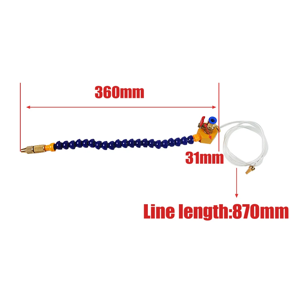 LY Thread Round Nozzle Flexible Water Oil Coolant Pipe Hose Royal Blue Orange Color for DIY CNC Router Woodworking Engraver