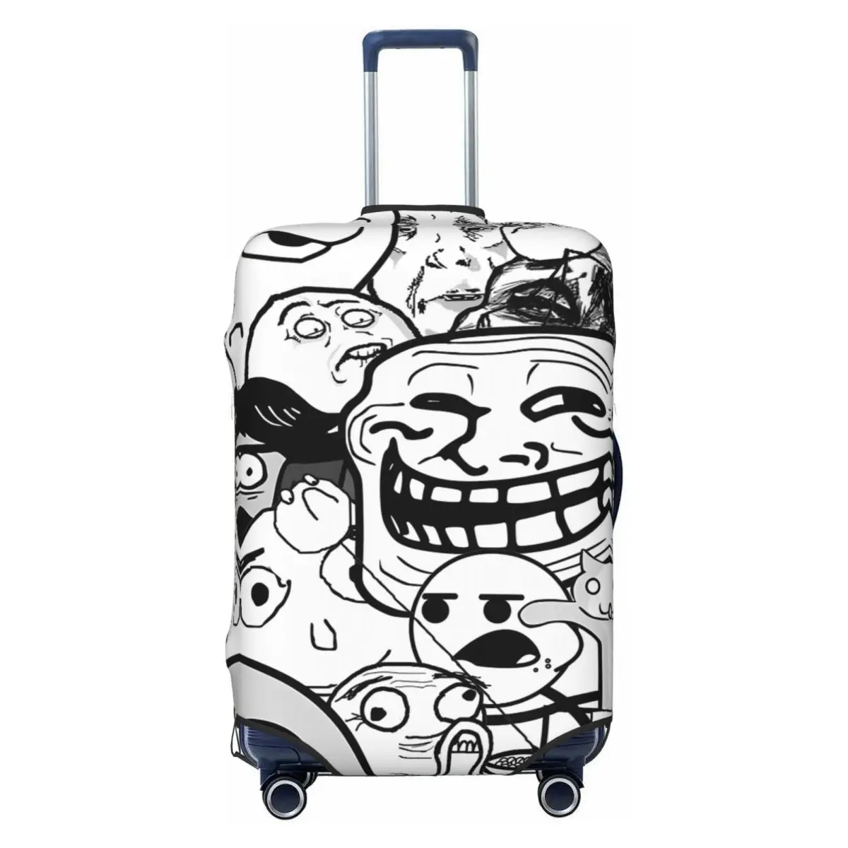 Wojak Funny Meme Suitcase Cover Cruise Trip Vacation Practical Luggage Supplies Protector