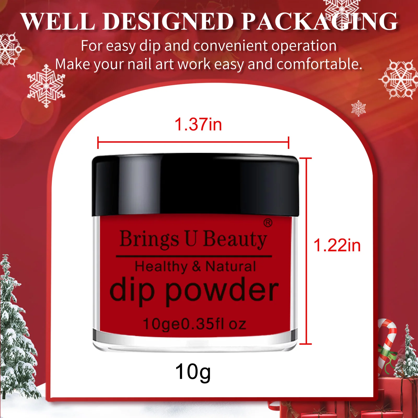 6 box/set Dip Powder Nail Kit Valentine's Day Color Red Glitter Dipping Powder Set Acrylic Powder Natural Dry as Nail Gel Effect