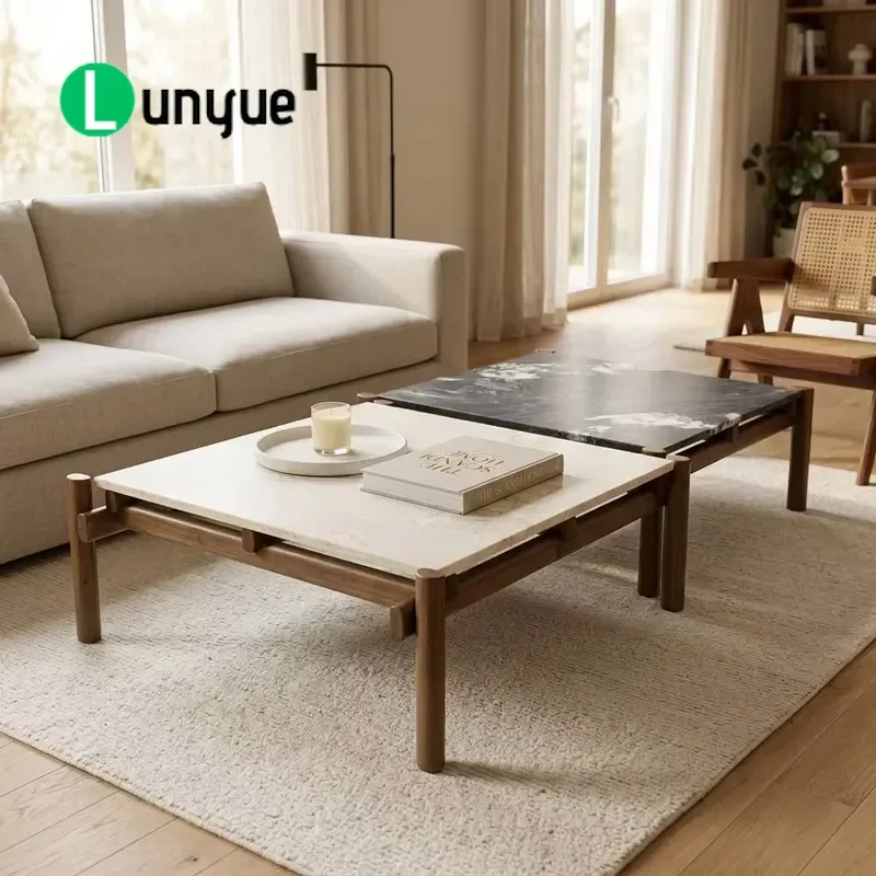 180cm Solid Wood Coffee Table Super Wide Slatted Base Durable Warm Brown Modern Living Room Furniture Central Decoration