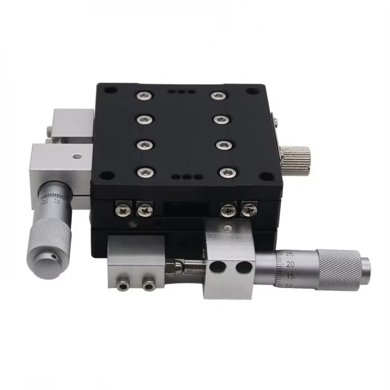 60*60mm Displacement Platform Trimming Station Sliding Table Manual  Axis linear stage