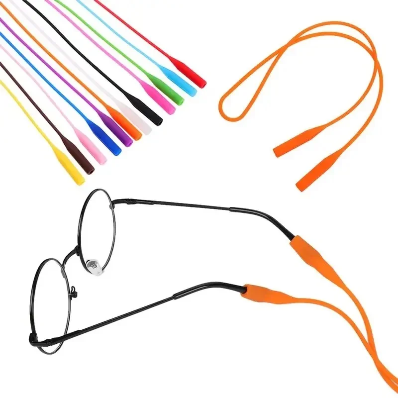 1-3PC Silicone Eyeglasses Straps Candy Color Elastic Reading Glasses Chain Sports Cord Holder Sunglasses Anti Slip String Ropes