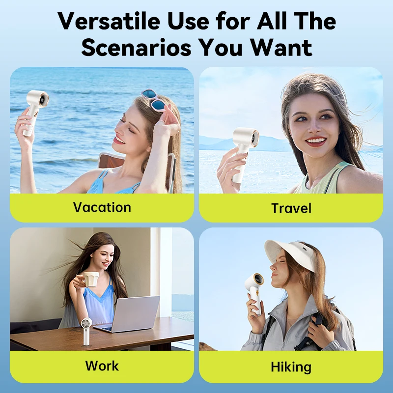 MUXNW Portable Fan For Travel Mini: Small Pocket Handheld Personal Rechargeable Battery Operated USB High Speed Fan