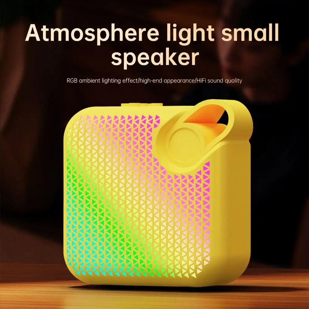 

Mini Portable Bluetooth Speaker Stereo Sound Subwoofer Super Bass Wireless Sound Box with Atmosphere Lamp High Sound Quality