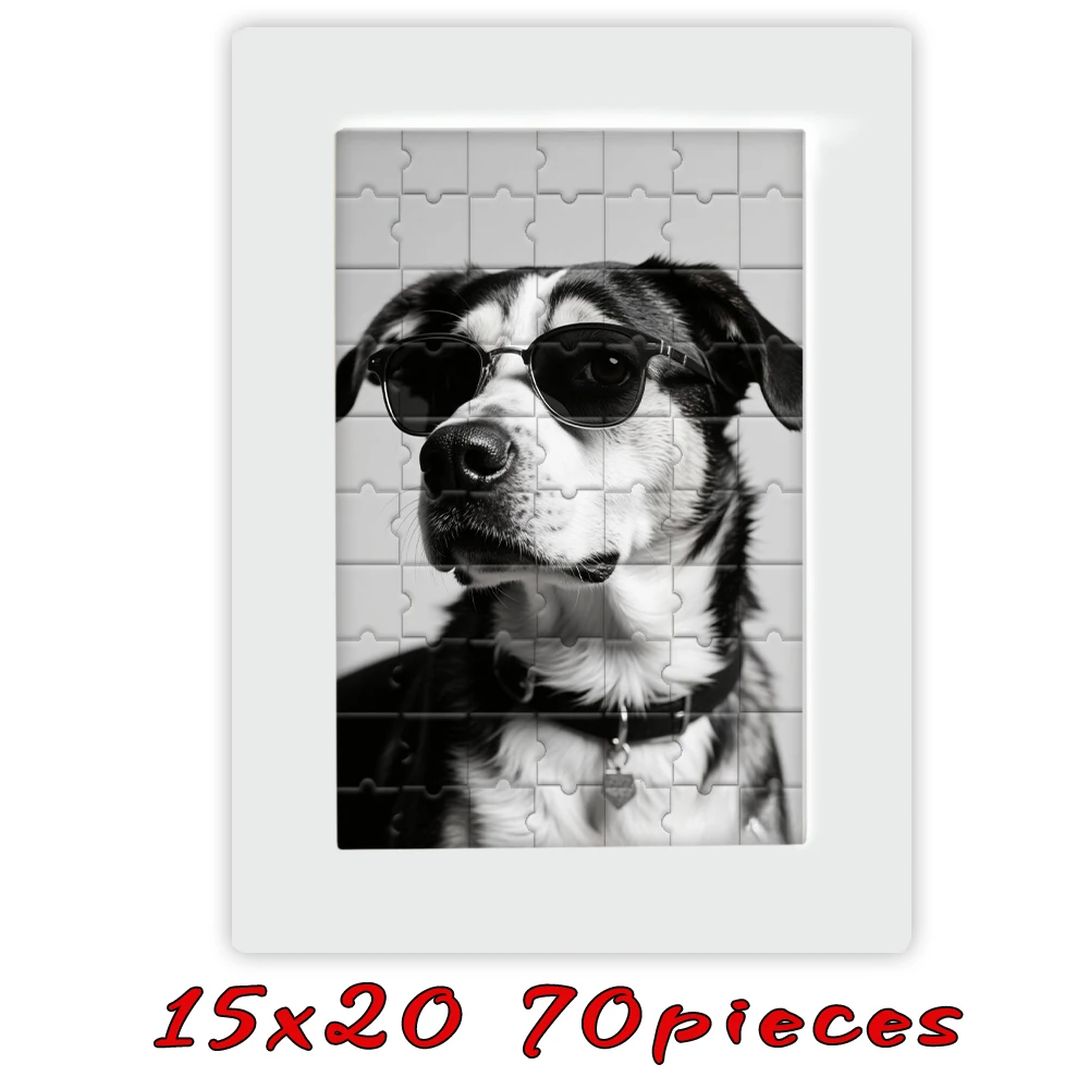 Op maat gemaakte houten puzzels, houten lijsten in meerdere kleuren en maten, op maat gemaakte afstudeerfoto-puzzels als creatieve cadeaus