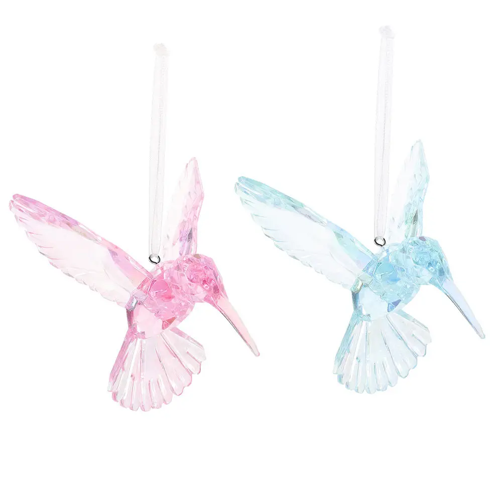 

2 шт. акриловых подвесок-ловцов света в виде колибри, элегантные светоотражающие украшения для окон, дверей, стен, декора дома и офиса