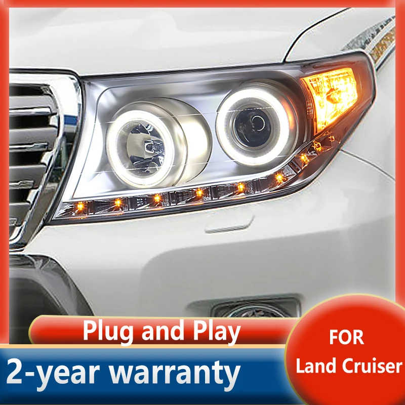 

Фары для Toyota Land Cruiser 2007-2015 LC200 светодиодный ные фары DRL Hid Биксеноновые Автомобильные аксессуары Фары