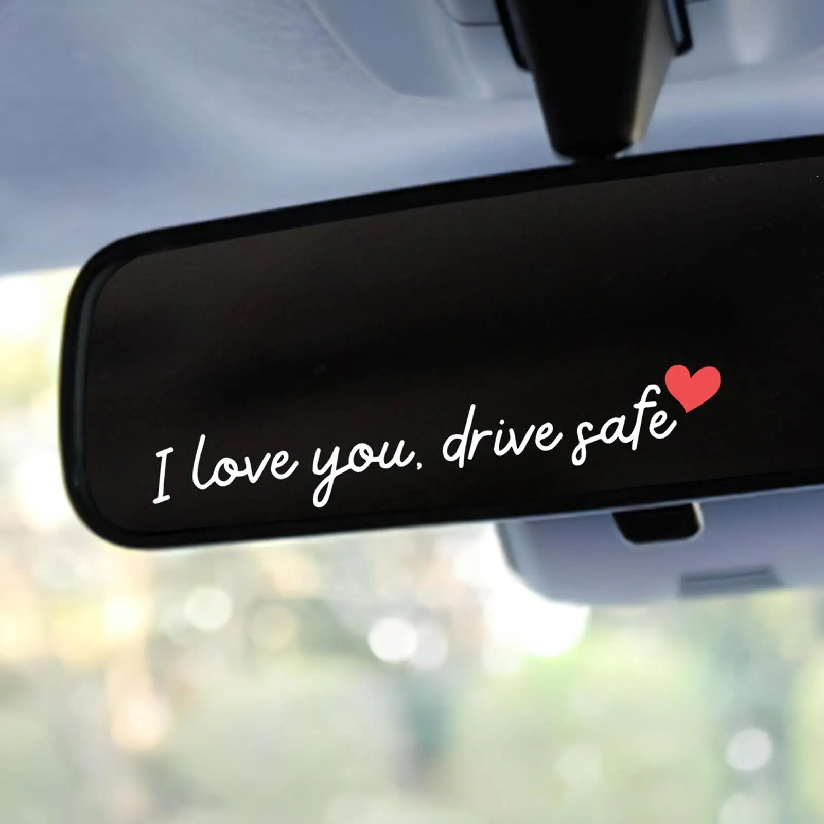 Rear View Mirror Sticker 3 Pieces Waterproof Automotive Accessories Car Stickers For Truck Laptop Interior Daily Commute Road view 4