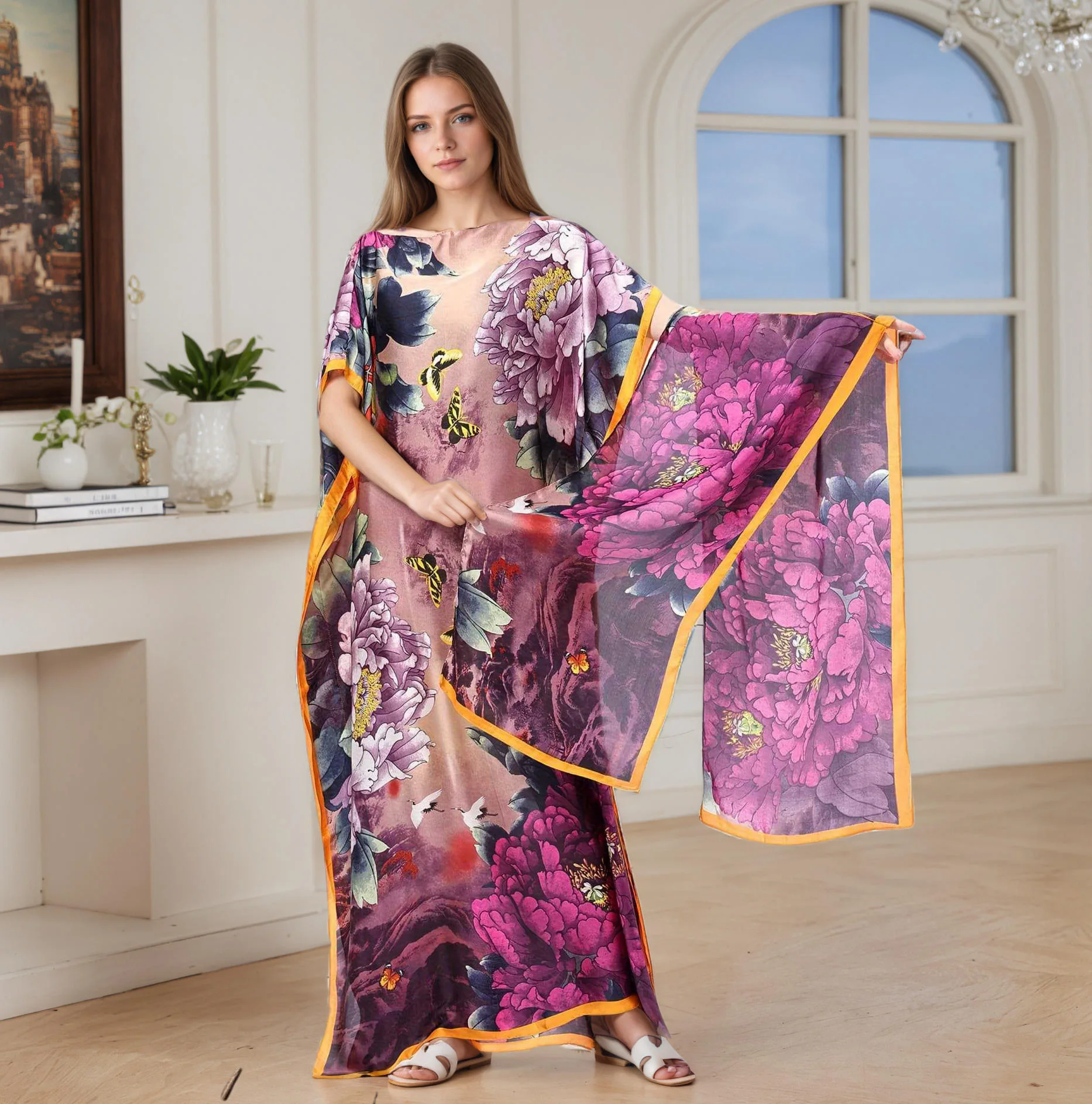 Kaftan-Langkleid mit passendem – Cover Up Kaftan Bewertung und Preis