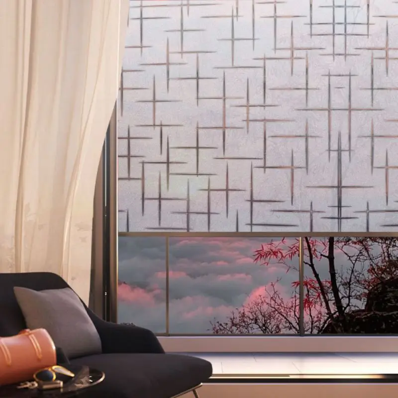 ماتي الزخرفية شباك الفيلم الخصوصية مبهمة الذاتي لاصق الزجاج الفينيل فيلم للمنزل المضادة للأشعة فوق البنفسجية متجمد نافذة تينت ملصق 45x100 سنتيمتر #5