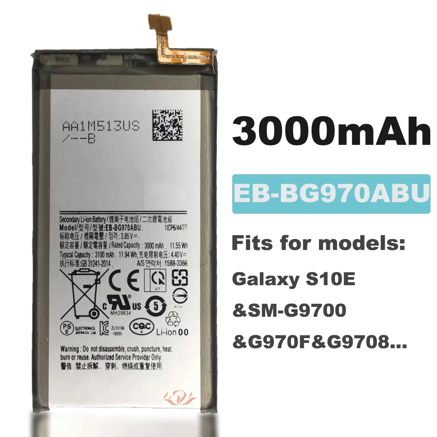 For Samsung Cell Phone EB-BG970ABU Battery S10E Battery,G9700 Battery 3000mAh Original Cell Phone Battery Repair Parts