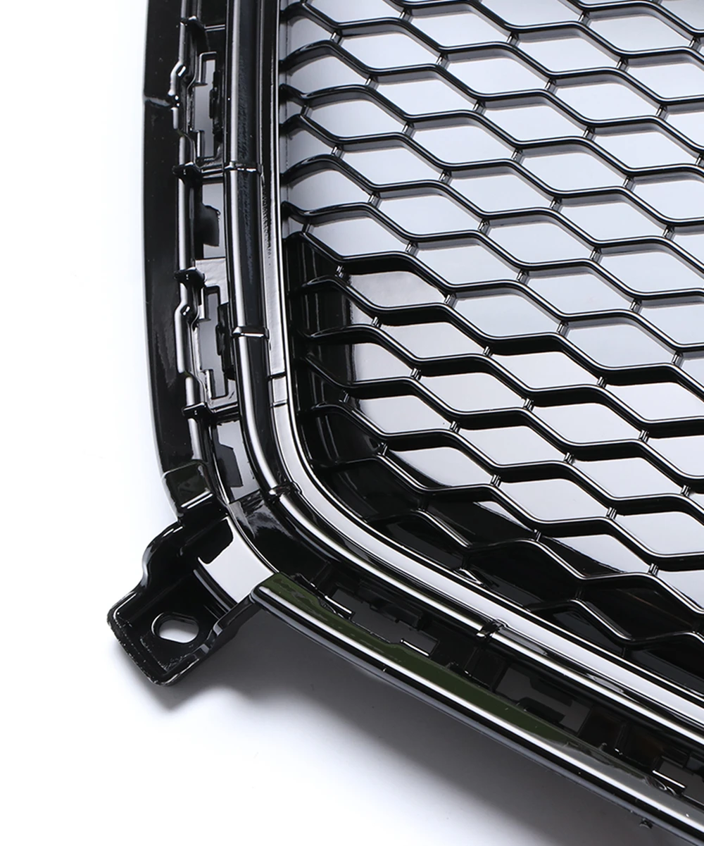 For Cadillac CT6 Sedan 4-Door 2016-2018 Front Grille Racing Grill Black Upper Bumper Hood Mesh Grid Without Camera Hole