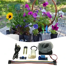 Automatic Irrigation Module DIY Kit Soil Moisture Detection Set Soil Moisture Sensor Mini Water Pump 50cm Hose for Arduino