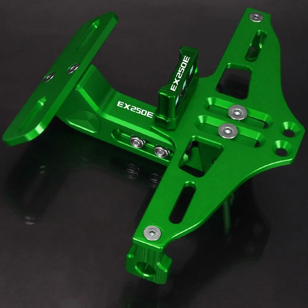 

FOR KAWASAKI EX250E EX 250E EX250 E 2008-2025 2024 2023 With LED Light Indicator Fender Motorcycle License Plate Bracket Holder