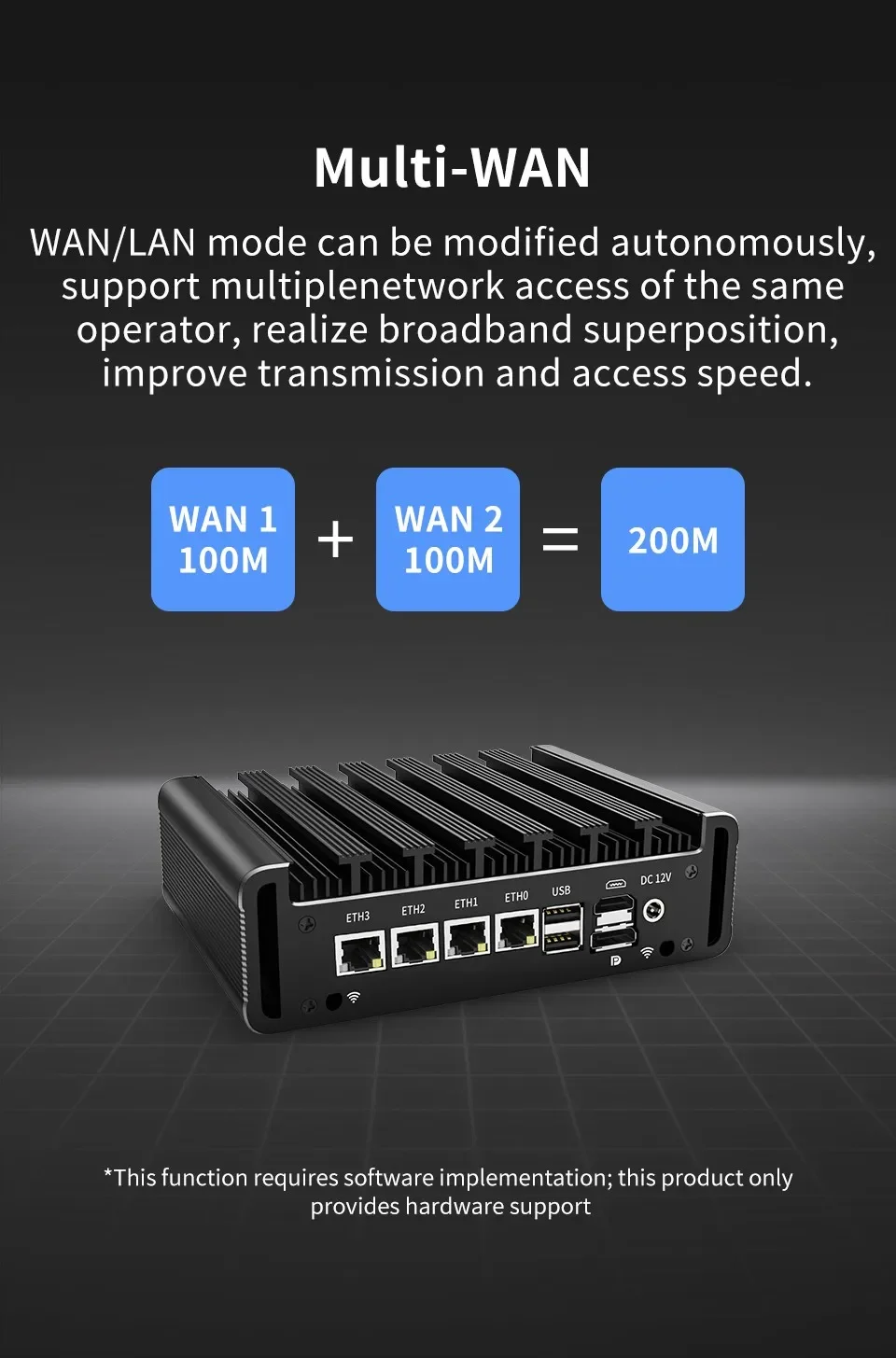 Router Firewall generasi 12 cele-ron J6413 J6412 4x Intei I226-v 2500mbps 2COM tanpa kipas Pc Mini Server jaringan Internet