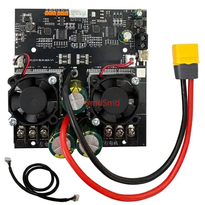 BLM-40A Dual-Channel Bidirectional Motor Controller 80A 2400W Brushless Motor 7- 30V Sensorless BLDC ESC