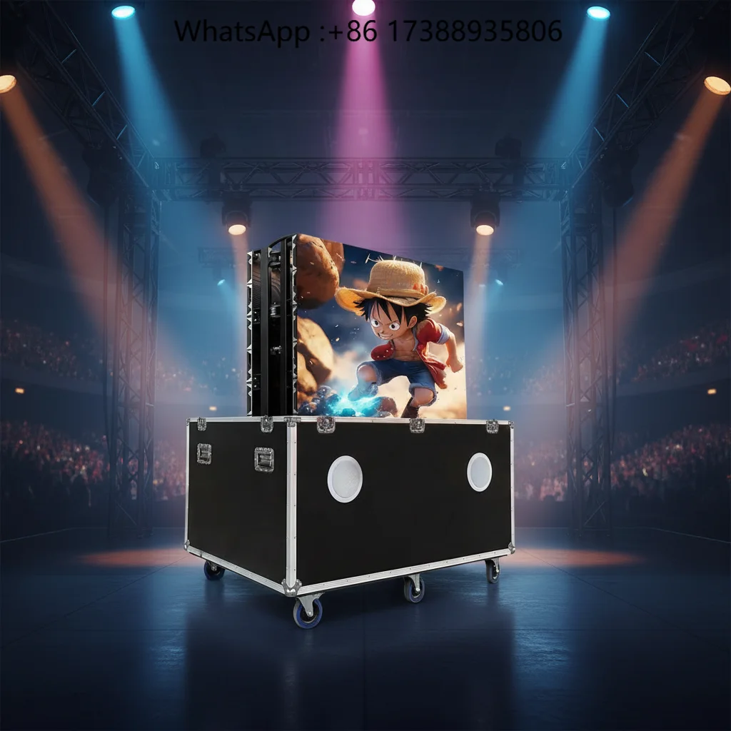 JCT Outdoor LED Display Advertising Trailer With Flight Case LED Sign P1.25 4m² Screen