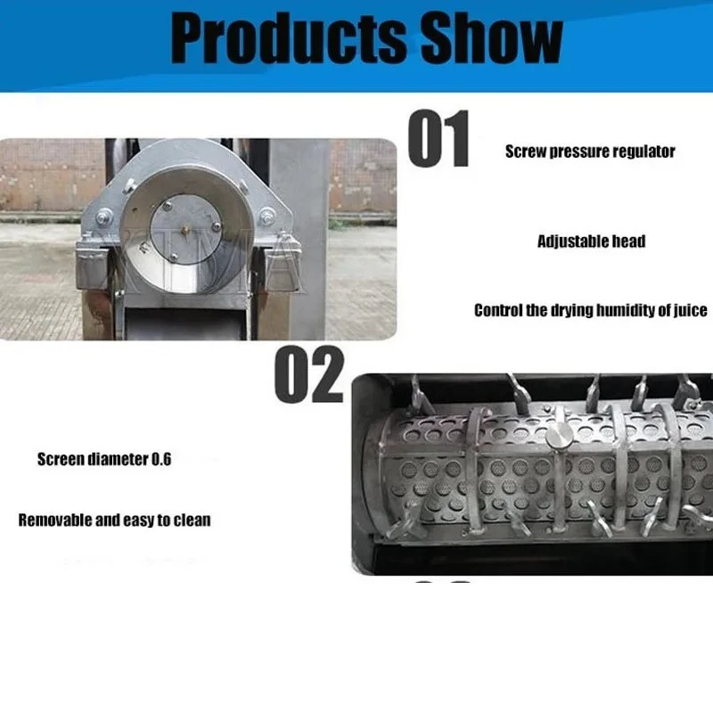 Stainless Steel Industrial Juice Extractor ApplesScrew Press Spiral Fruit Juicer Mango Fruit Juice Extractor