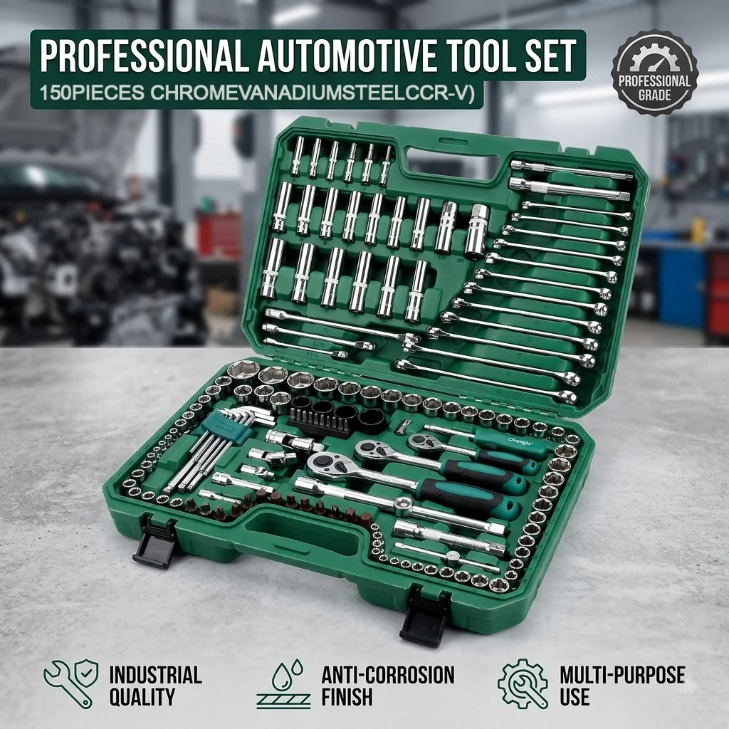 

150Pcs Professional Auto Car Repair Tool Kit Hard Case OEM Customizable Portable Homehold Tools Box Set Including Bit Holder