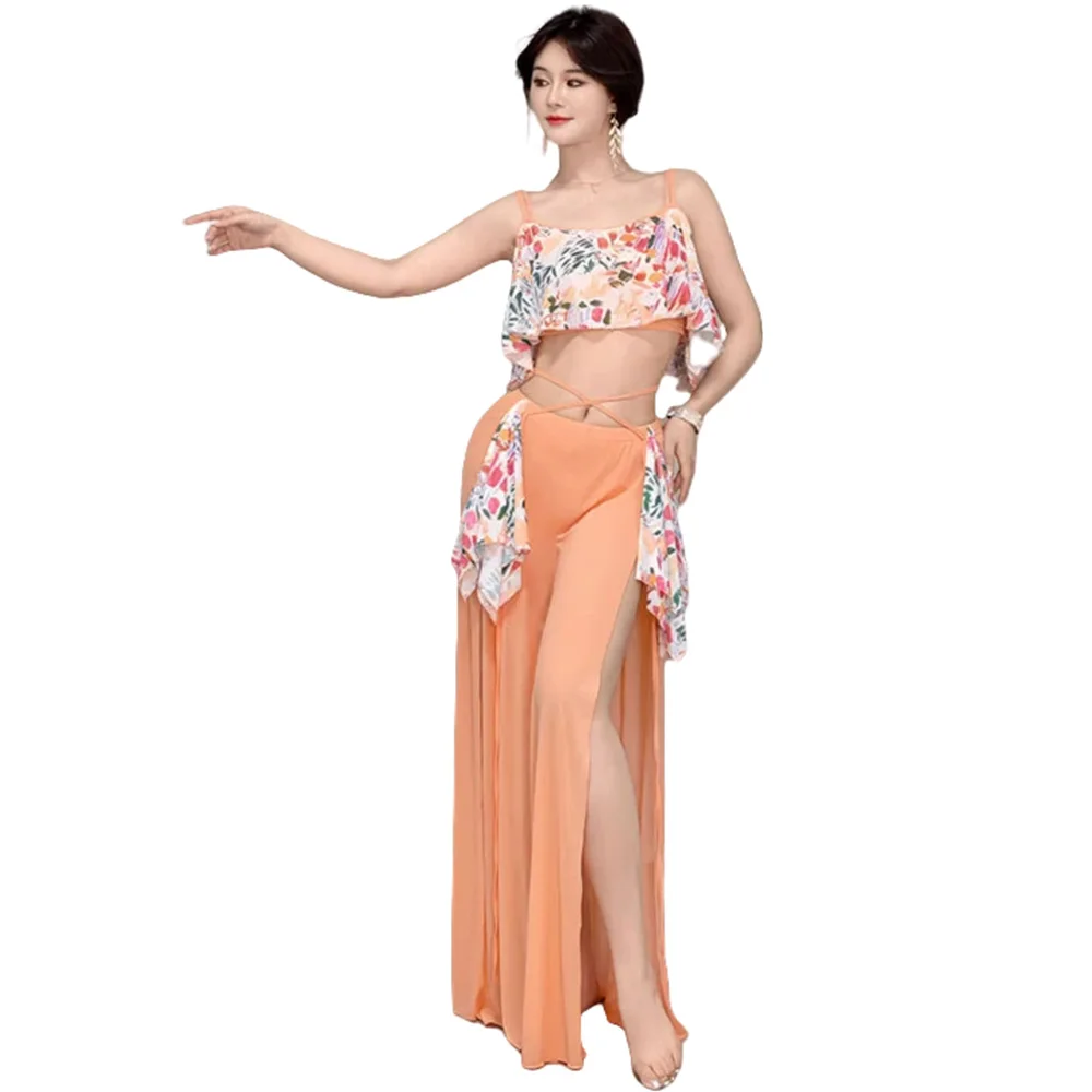 

Комплект из 2 предметов, костюм для танца живота для женщин, танцевальное платье, костюм для взрослых женщин, сценическая одежда для танца живота