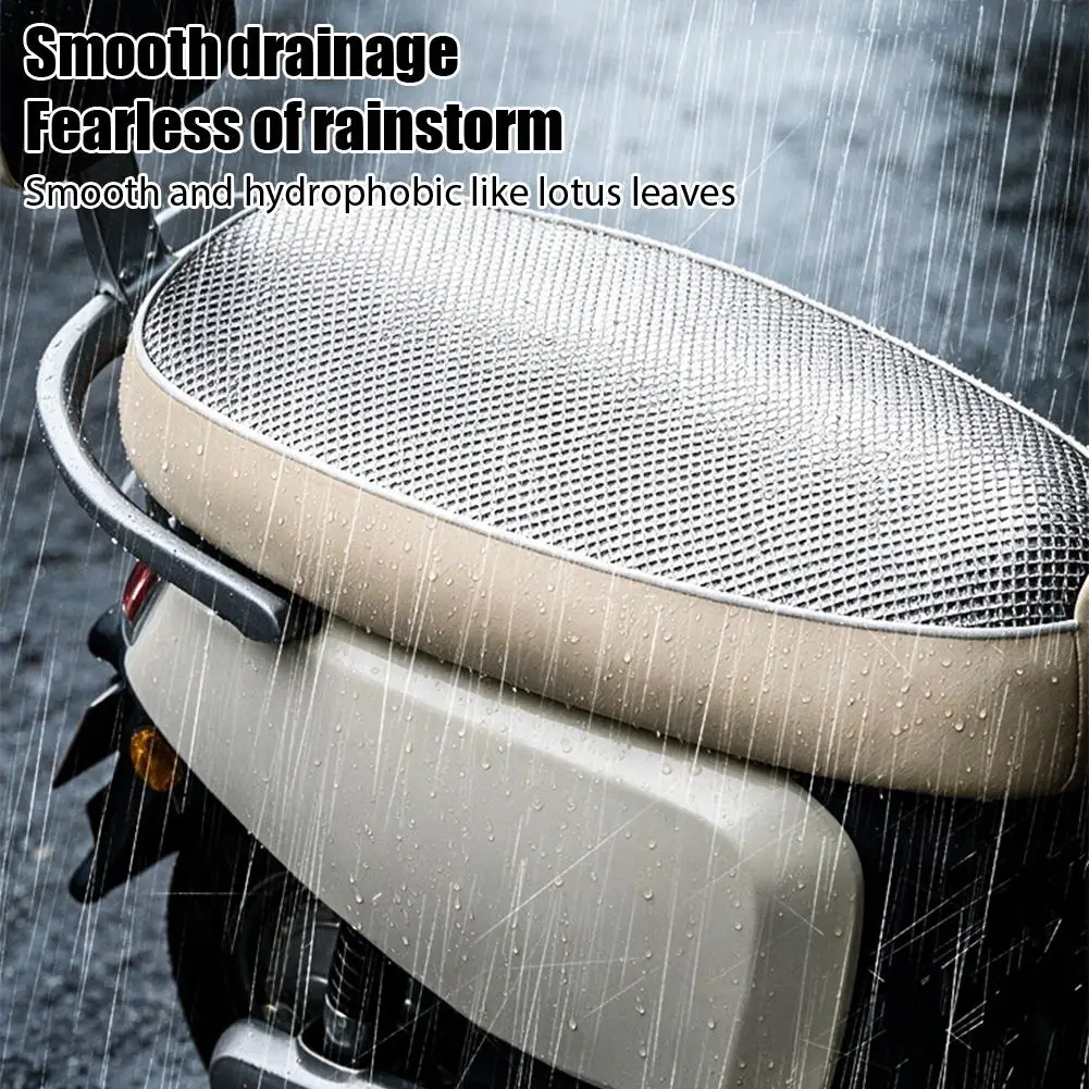 All-season Universal Breathable Comfortable Electric Motorcycle Seat Cushion Cover Waterproof Sun-proof Cool Seat Cover ﻿