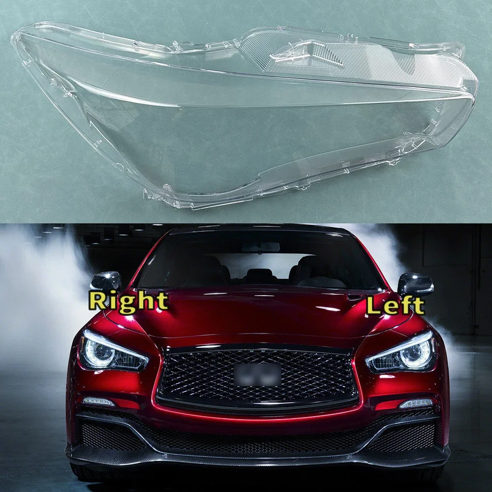 

For Infiniti Q50 Q50L 2013~2019 Headlight Cover Transparent Mask Headlamp Lamp Shell Lens Replace Original Lampshade Plexiglass