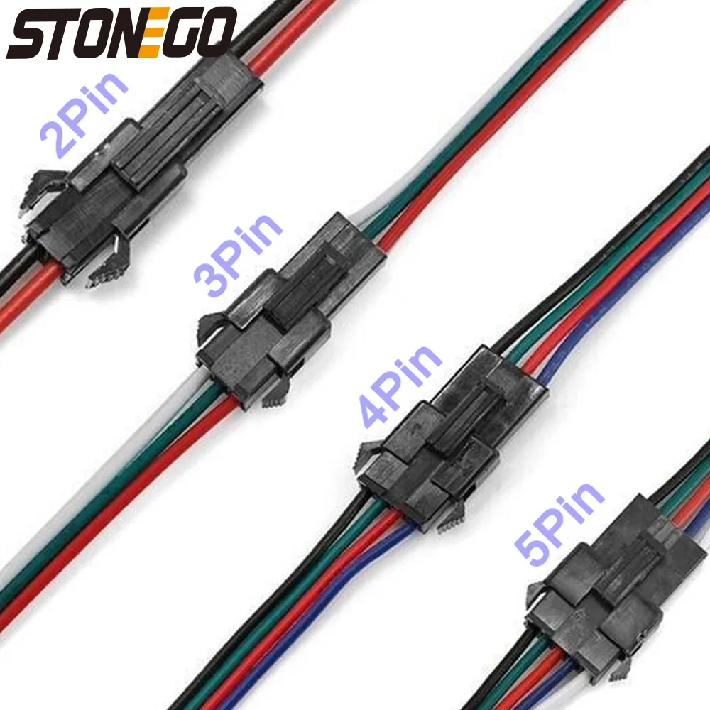 STONEGO 20/40PCS Male Female LED Extension Connector Cable Wires for 3528 5050 RGB RGBW LED Strip Lights