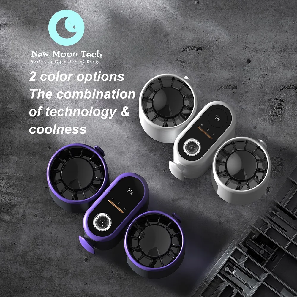 

Многофункциональный вентилятор с двойной головкой и зажимом для талии, маленький вентилятор охлаждения, 3 скорости, регулируемая функция освещения, уличный портативный мощный вентилятор