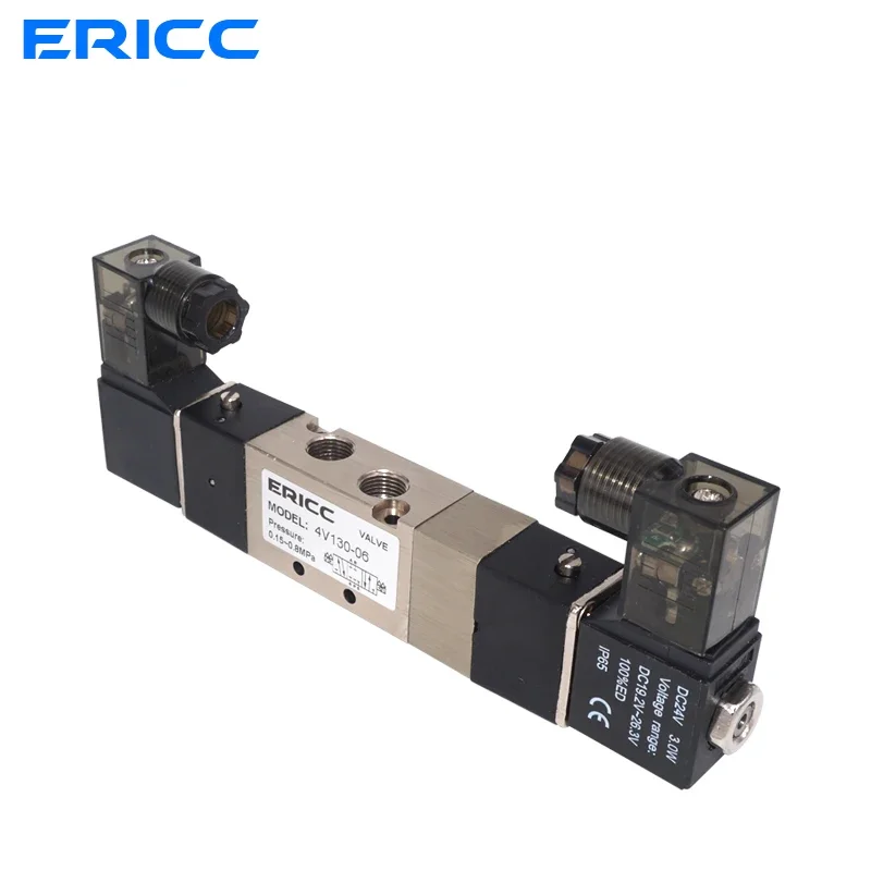 

Pneumatic solenoid valve 4V130 C-06 three position five way closed directional valve, air valve 220V control valve 24V