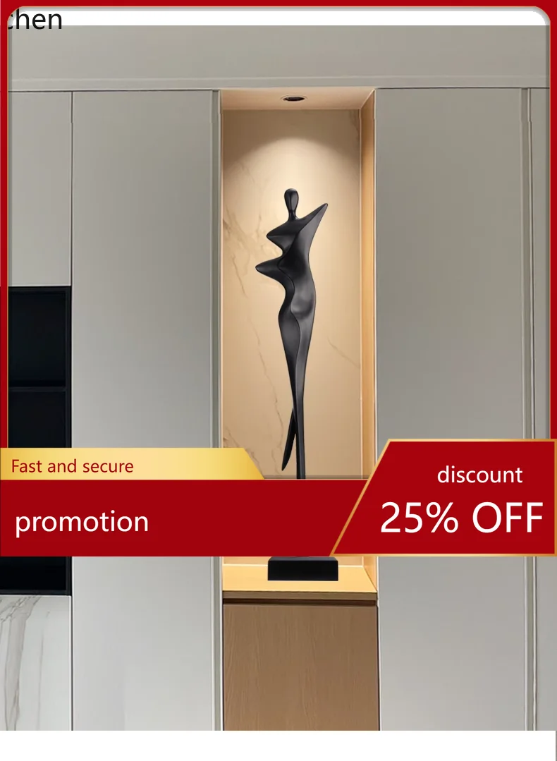 

ZML Entrance Humanoid Art Niche Slim High Decoration Large Ornament Living Room Entry Sculpture Floor-standing