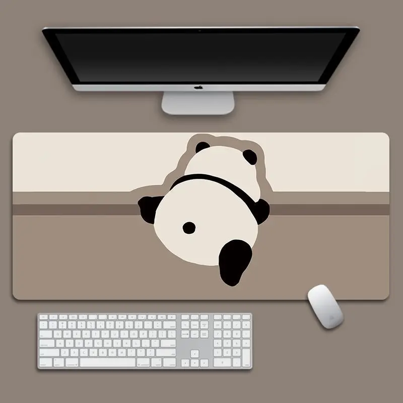 Cute Panda Work Mouse Pad Extended Laptop Keyboard Mat Large Mouse Pad Corporate Gamer Computer Accessories XXL Rubber Table Mat