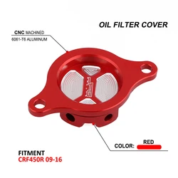 Motorcycle CNC Aluminum Oil Filter Cap Cover Guard For HONDA CRF250R CRF250X CRF450R 02-18 CRF450RX 2017-2018 CRF450X 05-16