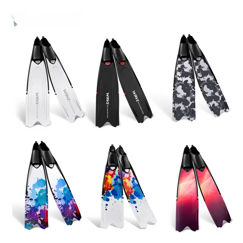 Wave divingfrog shoes special free-diving long flippers professional fin swimming snorkeling equipment women's men's ultra-light