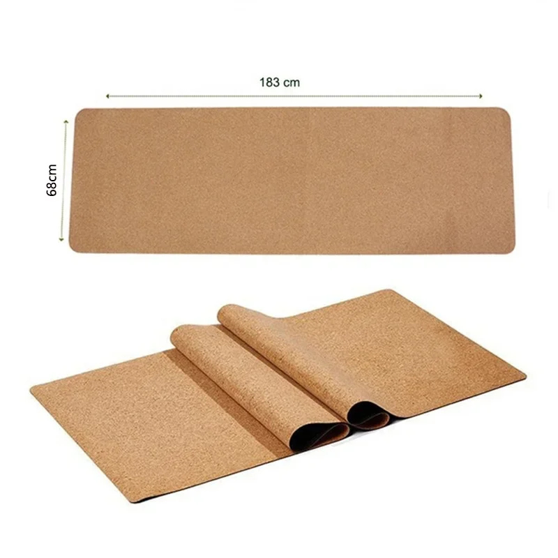 High Quality ECO Friendly Custom Printed Logo Organic Cork TPE Yoga Mat